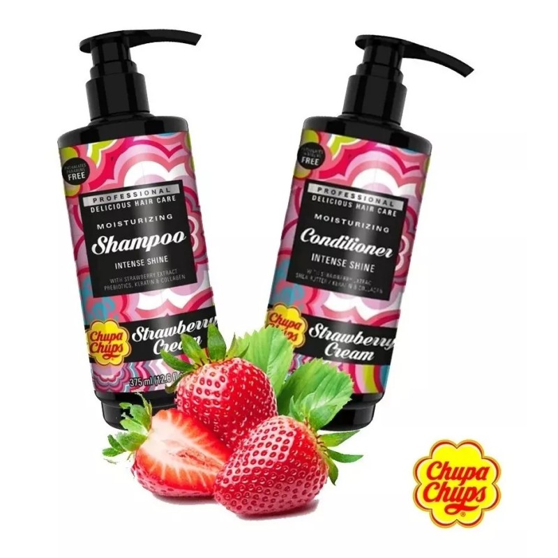 Chupa Chups Kit Chupa Chups Strawberry Cream Shampoo Y Acondicionador.