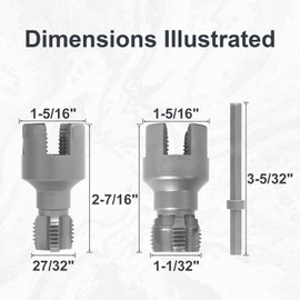 CSOOM 2Pcs Integrated Internal and External Pipe Threading Tool, 1/2" and 3/4" Threading Tool for PVC and Plastic Pipes for Home Repairs