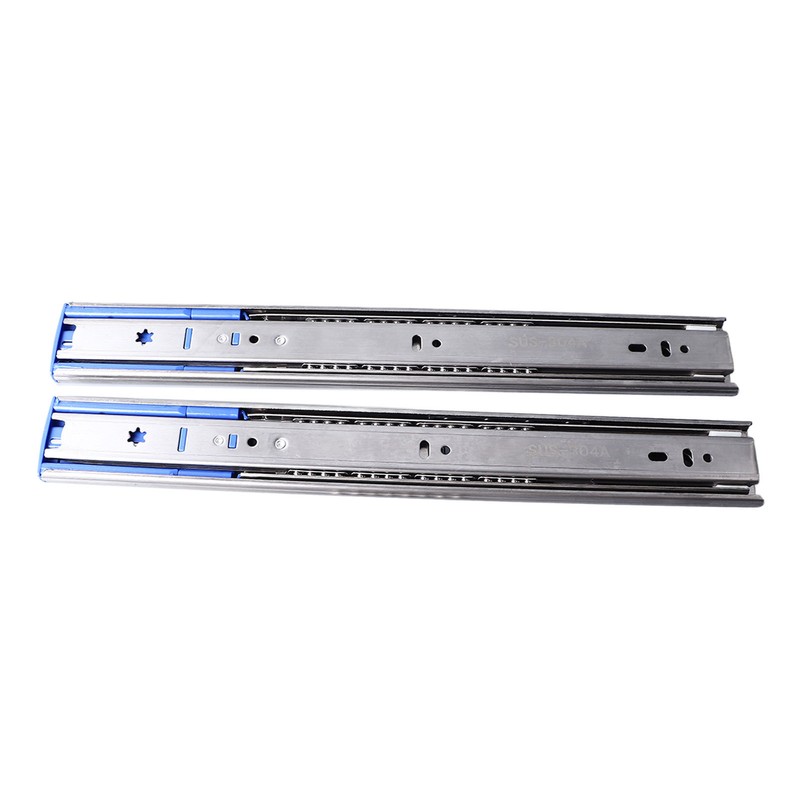 2PCS 14 Inch Push to Open Drawer Slides Stainless Steel