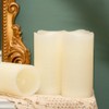 H-BLOSSOM Flameless Candles Battery Operated Real Wax Pillar LED Candles