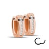 Treuheld 925 Silver Hoop Earrings with Crystals 4 Colours