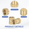 PATIKIL 20 Pcs Threaded Inserts Heat Set, 1/4"-20x10x8mm Female Brass