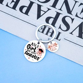 UVIBEW Axolotl Keychain Axolotl Gifts for Girls Easter Gift for Teen Girl Cute Axolotls Birthday Decorations Axolotls Jewelry for Girls Cute Stuff Christmas Gift for Women