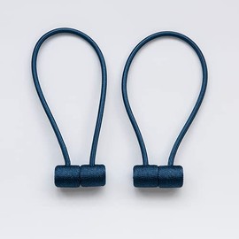Curtain Tie Backs Strong Magnetic,Metal Curtain Tiebacks Hooks,Tie Clips Curtain Holdbacks Rings for Home Office Window Curtain Straps 1 Pair (Blue)