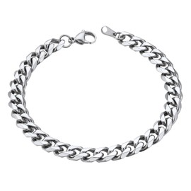 ChainsHouse Men Cuban Link Bracelet Stainless Steel Bracelets for Women