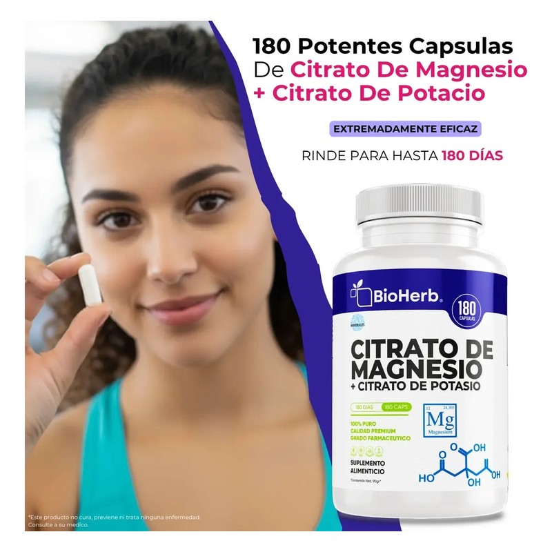 Citrato De Magnesio Citrato De Potasio 100 Puro 12 Mag