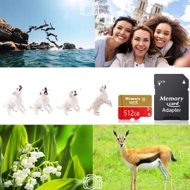 マイクロsd メモリーカード 512GB Memory Card アダプター付き 耐温度容量拡張 超高速転送 U3、高速 大容量 4K UHD動画 C10 データ保存 PC スマホタブレット適用