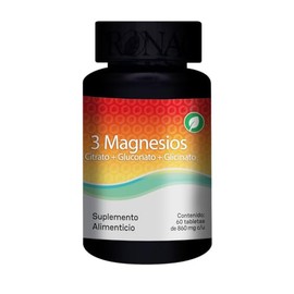 PRONACEN 3 Magnesios 60 tabletas | Citrato + Gluconato + Glicinato