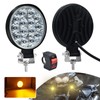 HONLEEX 2Pcs 3.4'' Round Off Road Lights Amber/3000K,14 LEDs 17w