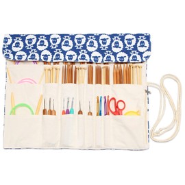 Teamoy Knitting Needles Holder Case(up to 14 Inches), Rolling Organizer for Straight and Circular Knitting Needles, Crochet Hooks and Accessories, Sheep -NO ACCESSORIES INCLUDED