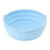 Silicone Air Cooker Pot Round Folded Blue Fryer Liner Tray