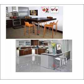 Herrajes Guerrero Patas Para Barra Mesa O Escritorio 71 Cm Cromo 4 Piezas