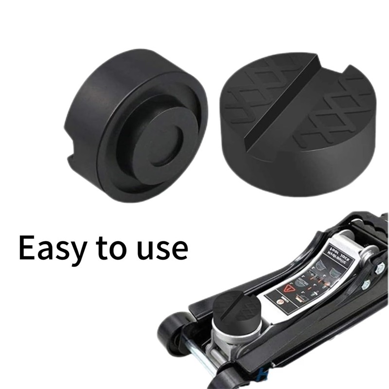 2 PCS Car Jack Pads, Slotted Trolley Jacking Rubber Blocks,