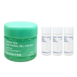 Innisfree Green Tea Panthenol Gel Cream + Cica Ampoule 10mlx3 / 이니스프리 그린티 판테놀 젤 크림+시카앰플 10mlx3개