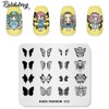 Rolabling Nail Art Stamping Plates Butterfly Pattern Cute Stamping Templates