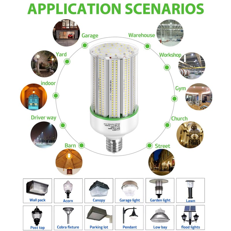 80W LED Corn Light Bulb 2pack,250 Watt Metal Halide HPS