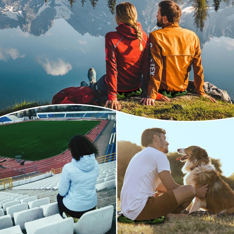 ONTYZZ Green Inflatable Air Seat Cushion Lightweight Inflatable Seat Stadium