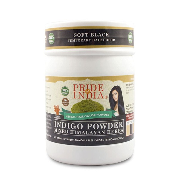 Pride of India Herbal Indigo Hair Powder w/Mixed Himalaya Herbal