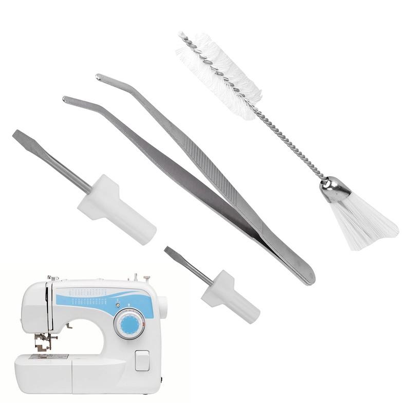 Sewing Machine Service Kit Sewing Machine Cleaning Brushes Angled Tweezers