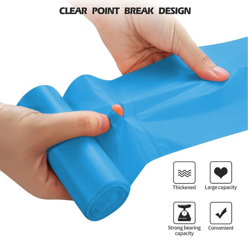 4 Gallon/60pcs Small Garbage Bags,Strong Trash Bags,Small Trash Bags for