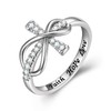 Inspirational Jewelry 925 Sterling Silver Engraved Faith Hope Love Cubic