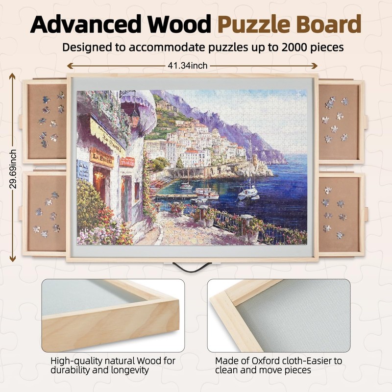 ALL4JIG 2000 Pieces 2-in-1 Tilting & Rotating Puzzle Board for