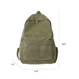 KOWVOWZ Aesthetic Backpacks Travel Bags Water Repellent Casual Daypacks Holds 15 Inch Laptop for Woman Man School Student Gift (Green), One Size