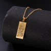 VASSAGO Islamic Necklace for Men Women Koranic Ayatul Kursi Necklace