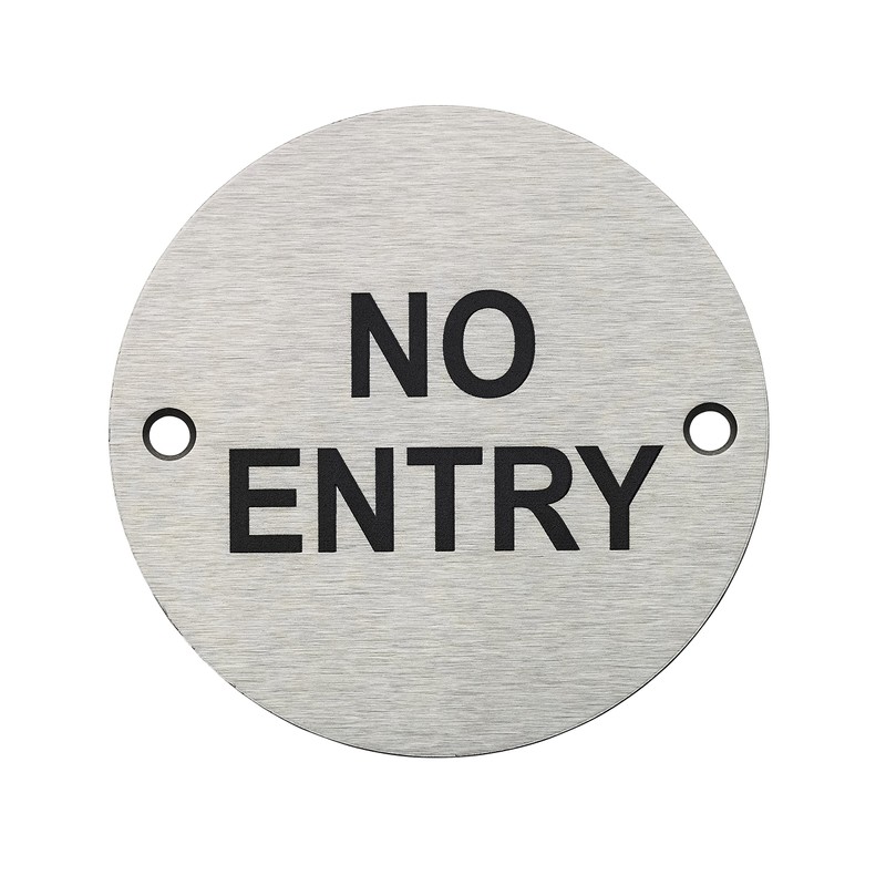 Fire Door Guru® No Entry Door Sign - 76mm Disc