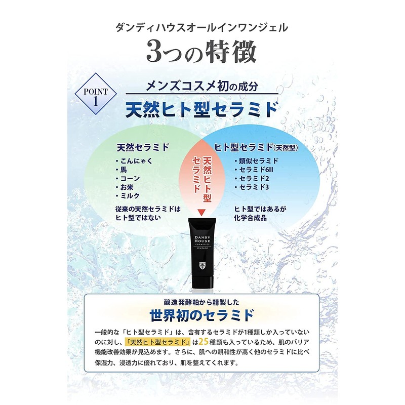 Dandy House All-in-One Gel Men's Skin Care 1 Bottle 1.8