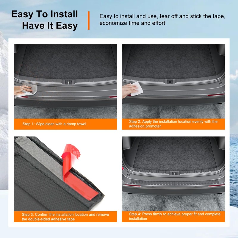 powoq 2PCS Rear Bumper Protector Compatible with 2019-2025 Toyota RAV4