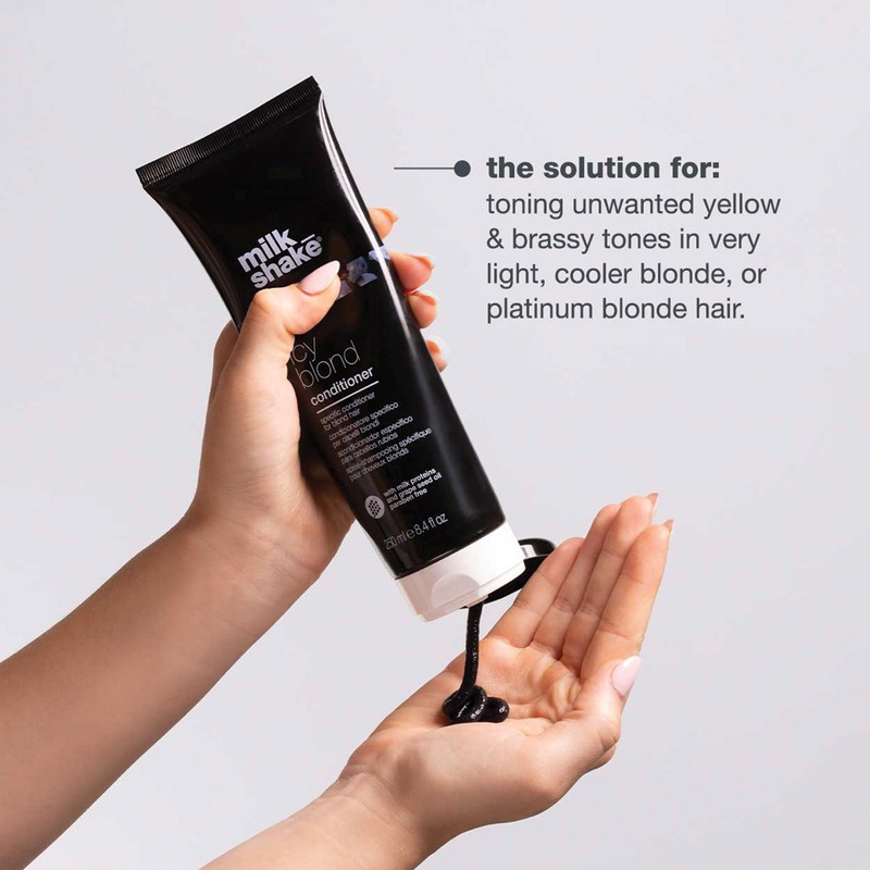 milk_shake Icy Blonde Conditioner 250 ml, Special Anti-Yellow Conditioner for
