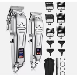 Ufree Professional Hair Clippers & T Blade Trimmer Cordless Full Metal -LCD Display