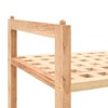 vidaXL Solid Walnut Wood Shoe Rack - 27.2"x10.2"x15.7" Beige 2