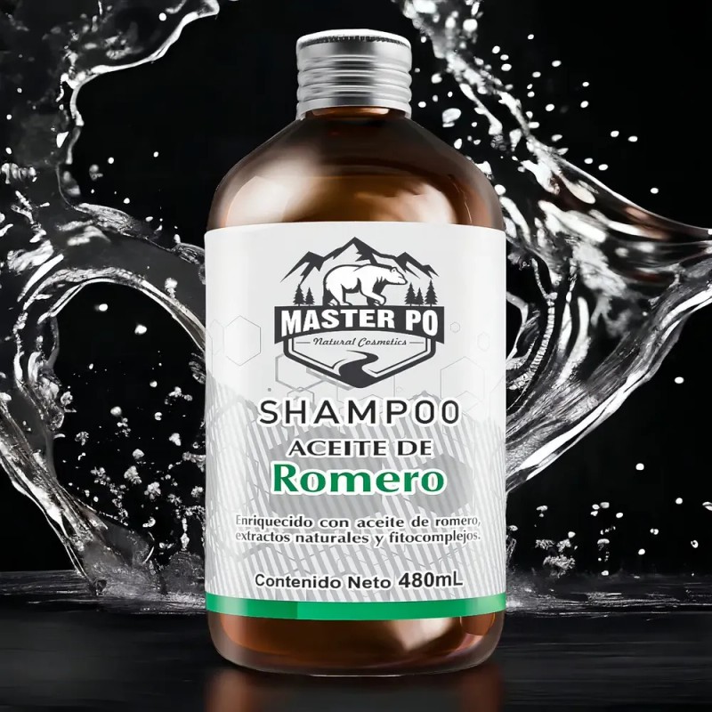 Shampoo MASTER PO Romero 480mL Anticaída Anticaspa Fortificante