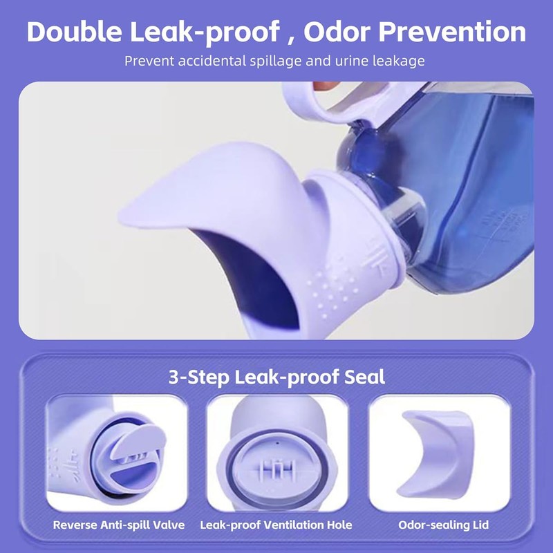 CRAZY ROSA Male Urinal Bottles with Spill Proof - Portable