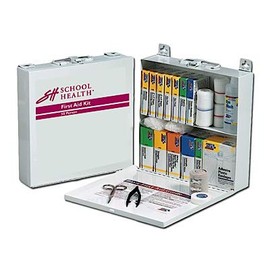 School Health 50 Person, 196-Piece Bulk First-Aid Kit- Metal