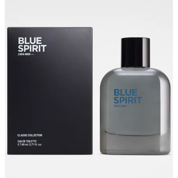 ZARA MAN BLUE SPIRIT Classic Collection 2.71 oz (80ml) EDT Spray NEW & SEALED