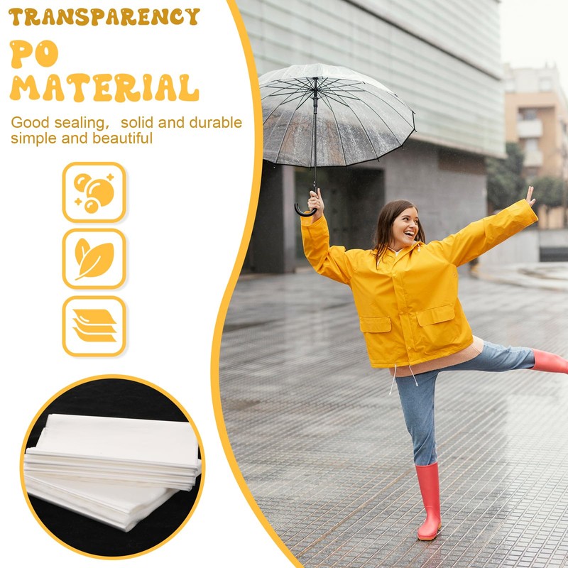 100 Pcs Umbrella Bags Clear Plastic Umbrellas Rain Bag Disposable