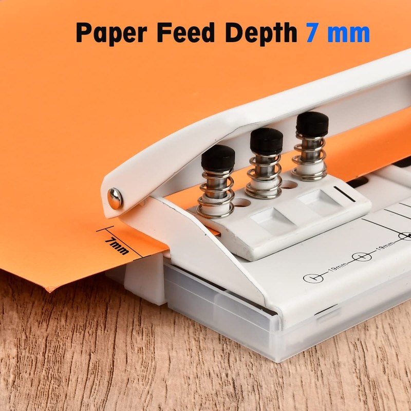 BATINO 6 Hole Punch, Hole Puncher A4 A5 Adjustable Pitch