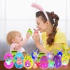 Cherislpy 24 Pack Prefilled Easter Eggs with 3D Finger Lights