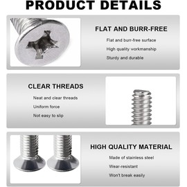 8PCS Stainless Steel Brake Disc Screws Kit (936000-6014-0H) - Front & Rear Rotor Retaining Bolts for Honda Civic, Accord, Hyundai K3 (8)