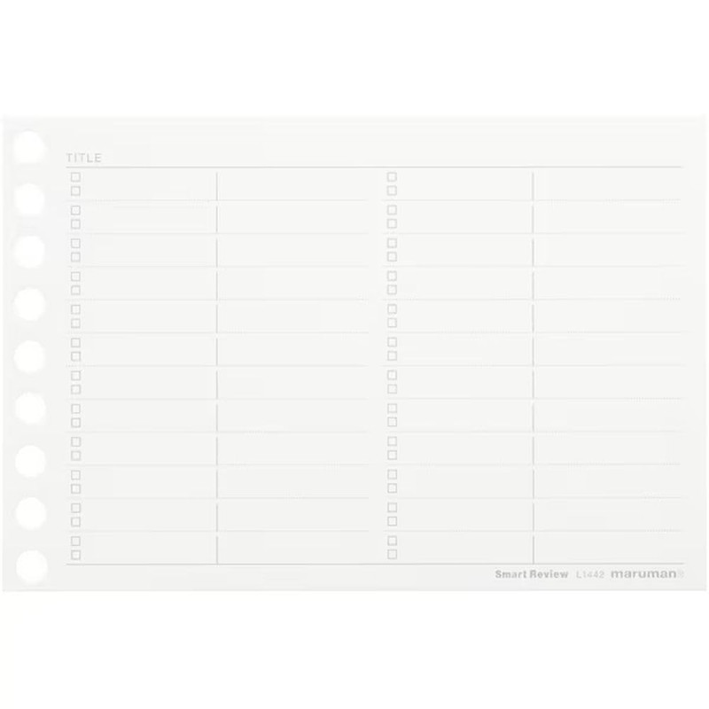 Maruman Loose Leaf Mini Smart Review Memorization Sheet + 2