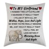 Tihnvk Girlfriend Cushion Cover Throw Pillow Cover Girlfriend Pillowcase Gifts
