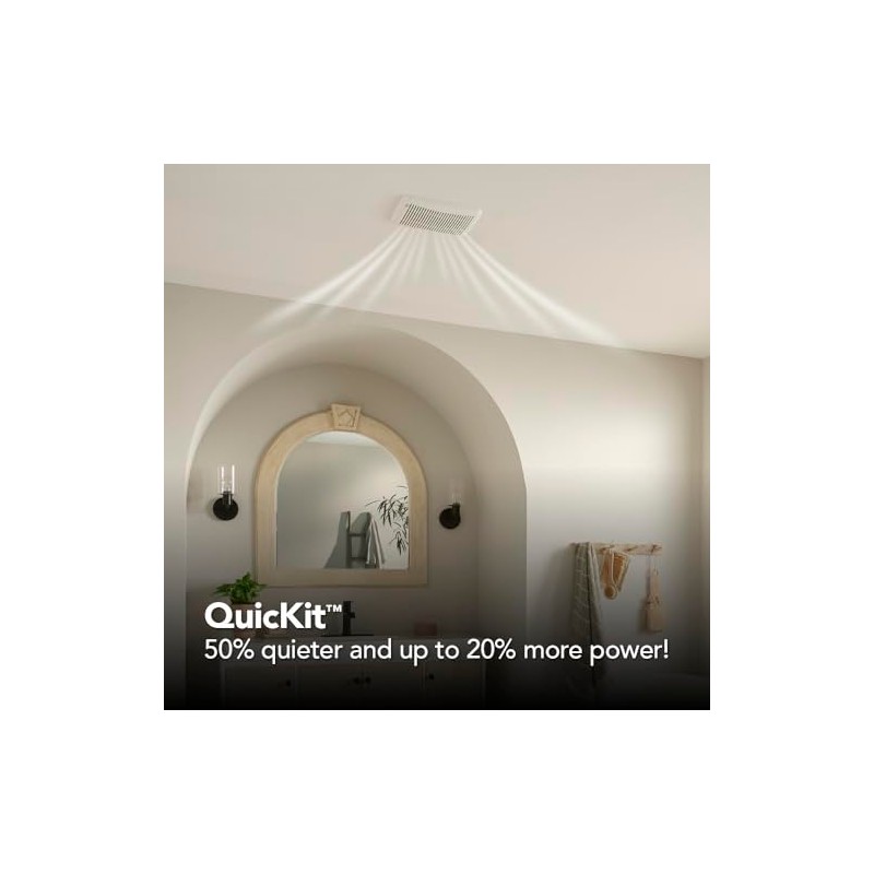 Broan-NuTone BKR60 QuickKit Ultra-Quiet Bath Fan Replacement Motor and Cover/Grille,