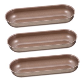 BIUDECO 3Pcs Nonstick Long Bread Mold Baking Pan for Hot Dog Buns Oven Safe for Toast Savory Baking and Roasting Vegetables