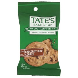 Tate's Bake Shop Chocolate Chip Cookies, Kosher, 2 Cookies, 1 Ounce (Pack of 8)