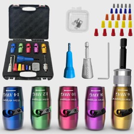 AWG Wire Stripper Tool, Wire Stripping & Twisting Tool, Wire Connectors, Electrical Tool & Power Tools Accessories, 6/8/10/12/14 Cable Quick Stripping Tools for Drill, Tools and Gadgets