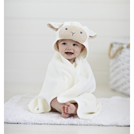 Elegant Baby 100 Cotton Bath Wrap, One Size, Lambie