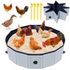 Upgraded Chicken Dust Bath Tub - New Foldable Design, Extra
